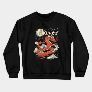 Retro Asian Red Dragon Crewneck Sweatshirt